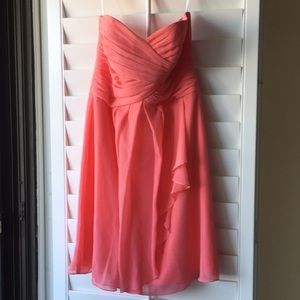 David’s bridal short coral dress